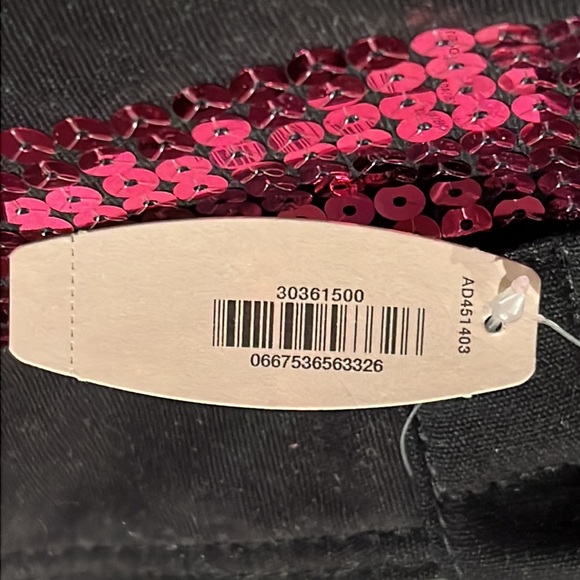 NWT Victoria's Secret Pink Sequin Stripe Weekender Bag w/ "VS" in Black Letters - Picture 7 of 12